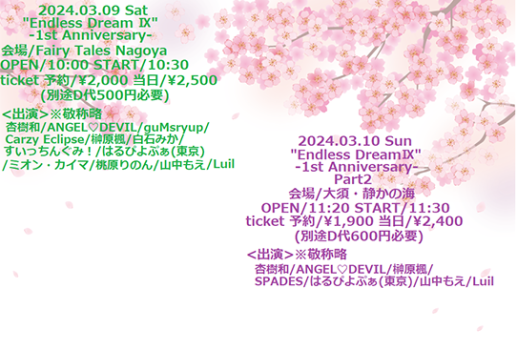 Endless Dream Ⅸ -1st Anniversary- Part2